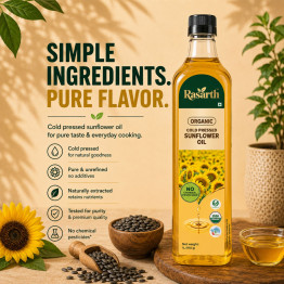 Rasarth Organic Cold Pressed Sunflower Oil 1Ltr