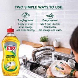 Exo Ginger & Lemon Anti Bacterial Dishwash Liquid - 250ML