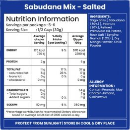 Jabsons Sabudana Salted Mix 180gm
