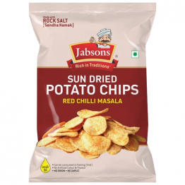 Jabsons Sun Dried Potato Chips Red Chilli Masala 110gm