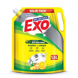 Exo Anti Bacterial Liquid Dishwash Gel 1.5 LTR  Pouch 