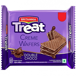 Britannia Treat Cr?me Waffers Double Choco 12gm