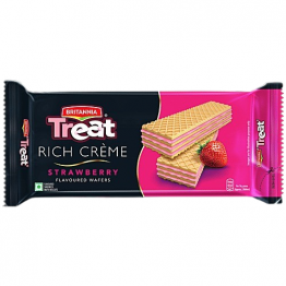BRITANNIA TREAT RICH CR_ME STRAWBERRY WAFERS 50G