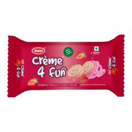DUKES CREAME FUN BISCUIT STRAWBERRY 60GM